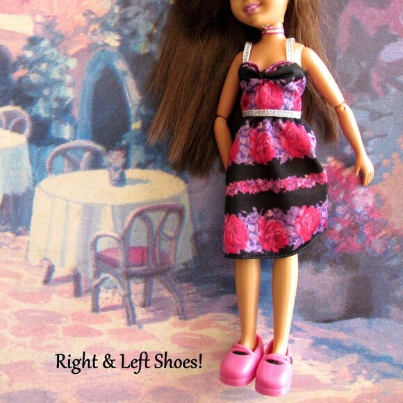 WEE 3 FRIENDS CLOTHES: DRESS, TOPS, SHOES, SKIRT, SHORTS, 6 ITEMS, PRETTY PINK - Picture 4 of 10